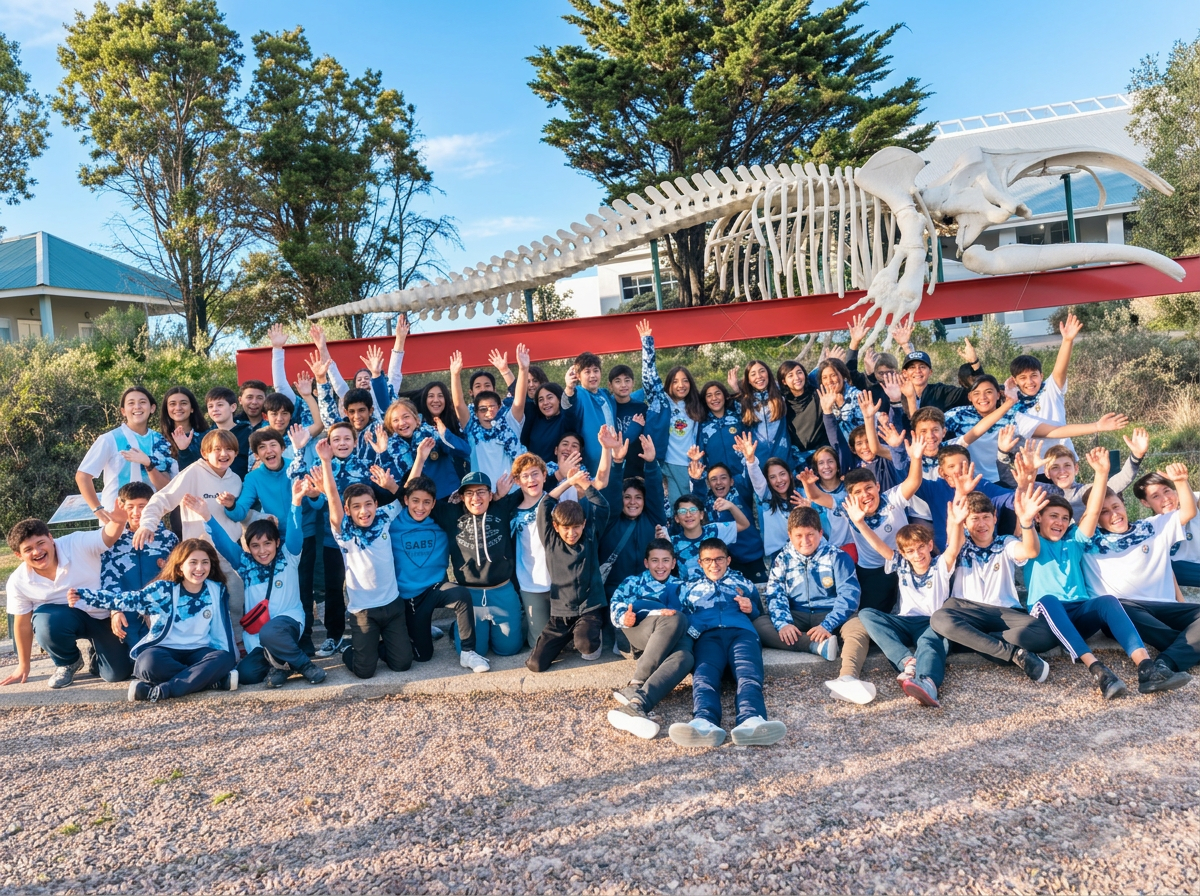 Alumnos de Be Fun durante una salida educativa al aire libre